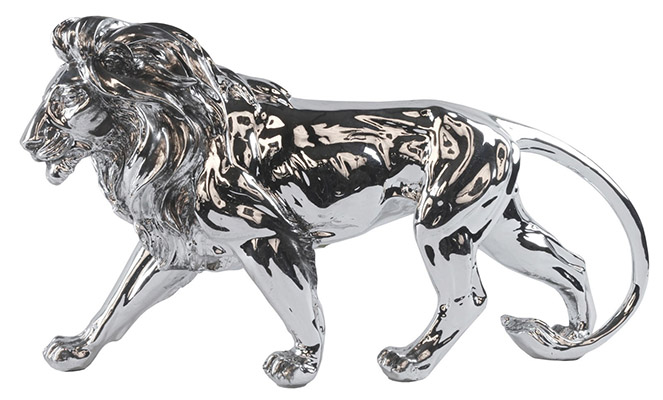 Resin Silver Lion